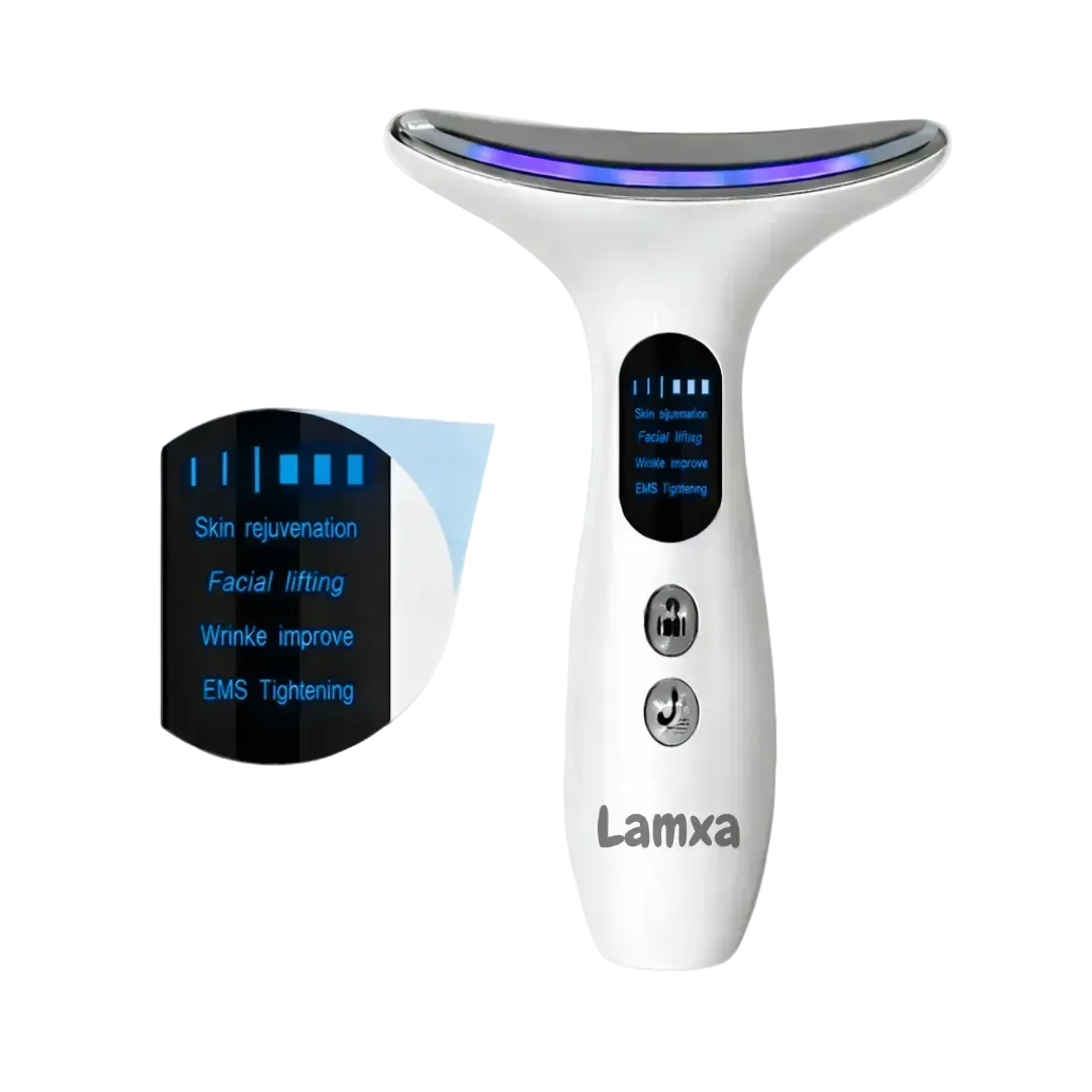 LAMXA EMS Face & Neck Lifting Massager – Vibration & LED Therapy